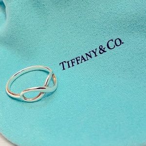 Tiffany & Co Sterling Silver Infinity Ring Size 7.5